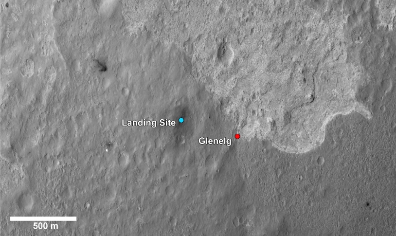 Le site de Glenegl, future destination de Curiosity
